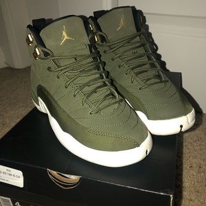 Jordan 12 Retro olive green